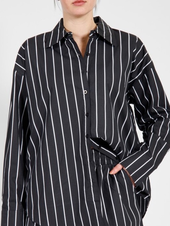 Brunette The Label Tops - Brunette the Label Striped Button Up Shirt